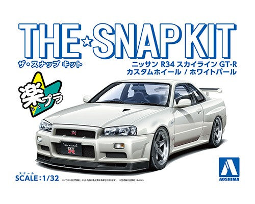 1/32 Nissan R34 Skyline GT-R Custom Wheel (White Pearl)