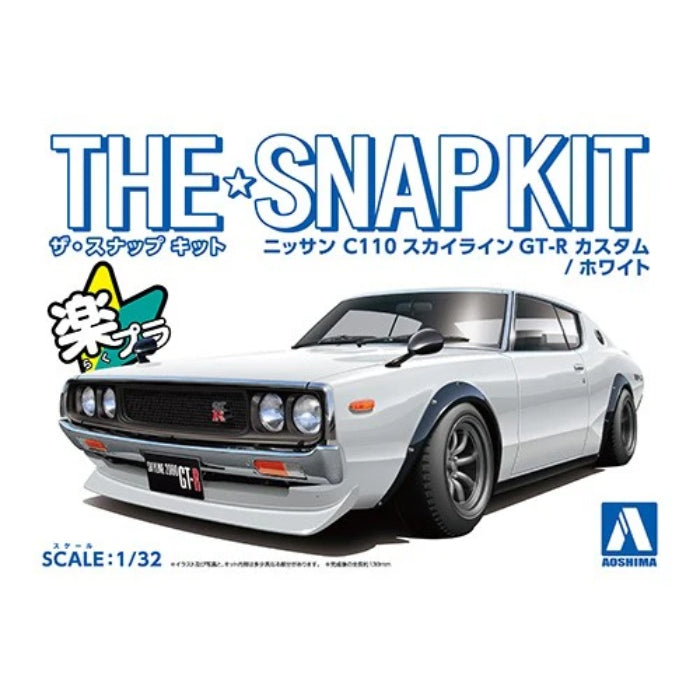 1/32 Snap Nissan C110 Skyline GT-R Custom (White)