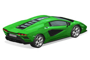 [Duplicate. Please use SKU: A006543] 1/32 Snap Lamborghini Countach LPI 800-4 (Green)