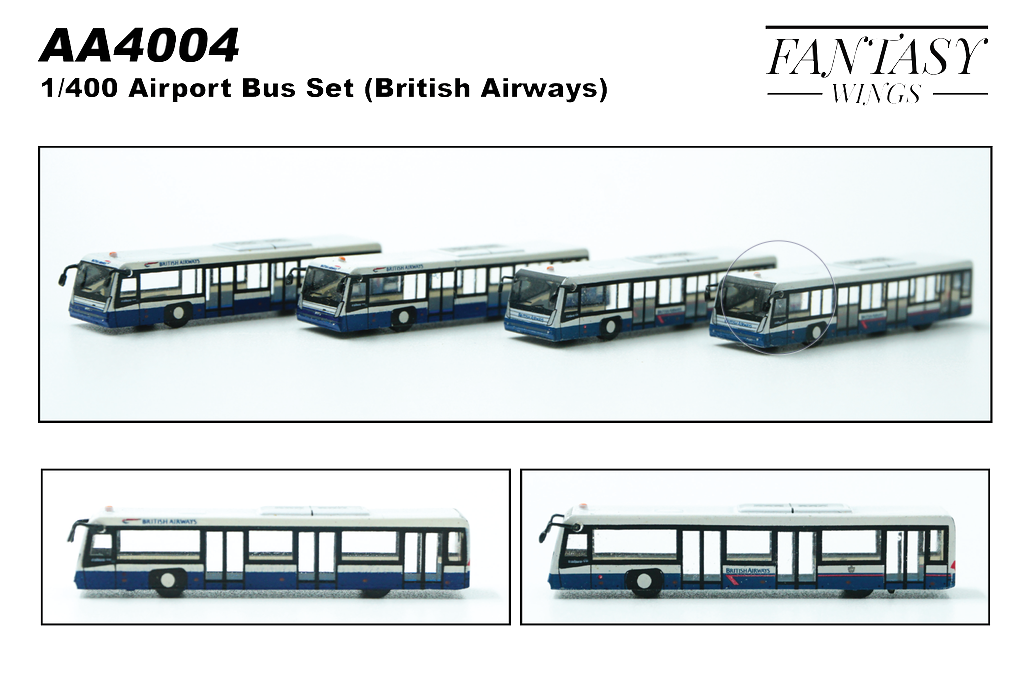 1/400 AIRPORT BUS BRITSH 4 IN ONE SET