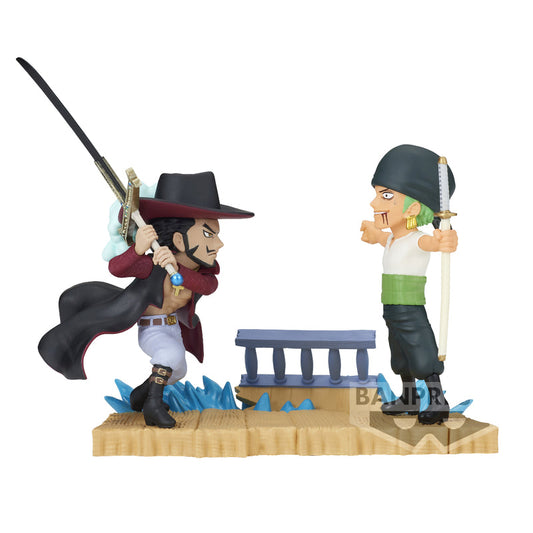 One Piece World Collectable Figure Log Stories-Roronoa Zoro vs Dracule.Mihawk