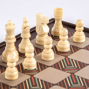 Chess/Backgammon/Ludo/Snakes - Vintage - Venge replica wooden case 34x34cm