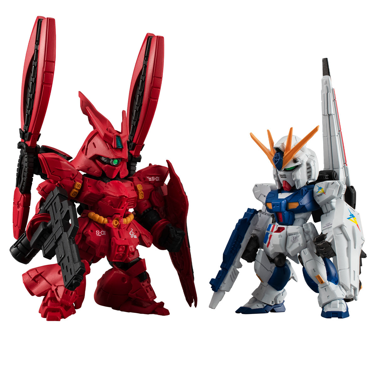 FW Gundam Converge Core RX-93FF N Gundam & MSN-04FF Sazabi Set without Gum