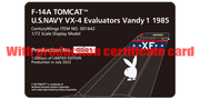 1/72 F14A TOMCAT U.S NAVY VX4 Evaluators Vandy 1 1985