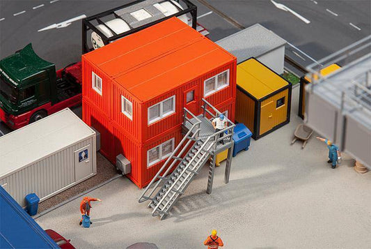 4 Building Site Containers Orange