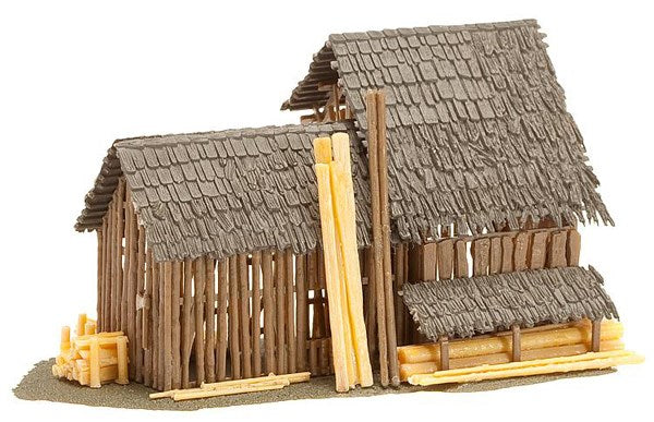 HO Log Barn