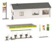 Covered petrol pumps