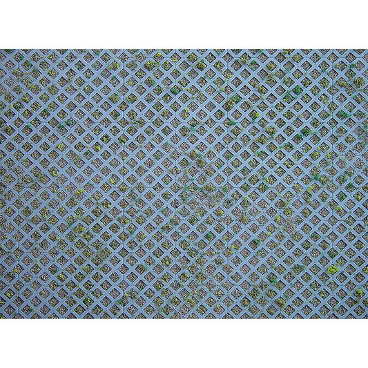 Wall card Diamond perforated bricks with grass