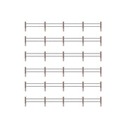Iron fence with concrete posts