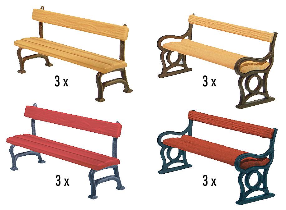 HO Park Benches 12