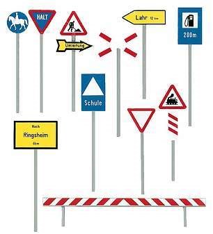 HO Traffic Signs 1948-1977 German