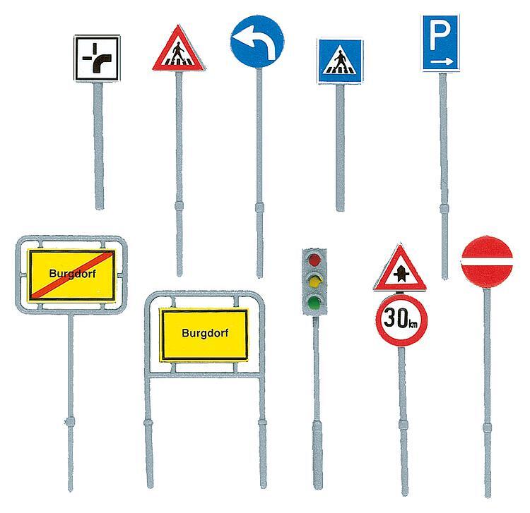 HO Set of Traffic signs