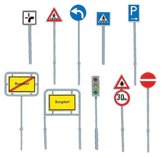 HO Set of Traffic signs