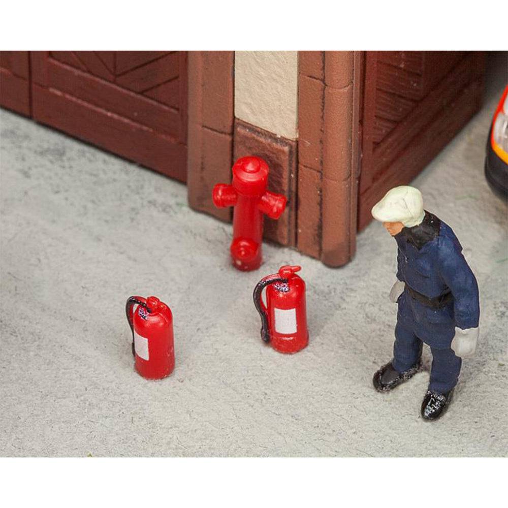 6 Extinguishers and 2 hydrants