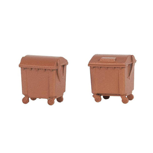 Faller HO 2 Brown Dustbins