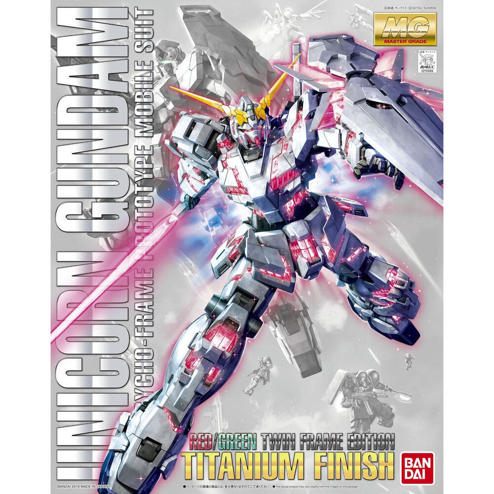 MG 1/100 UNICORN GUNDAM RED/GREEN TWIN FRAME EDITION TITANIUM FINISH