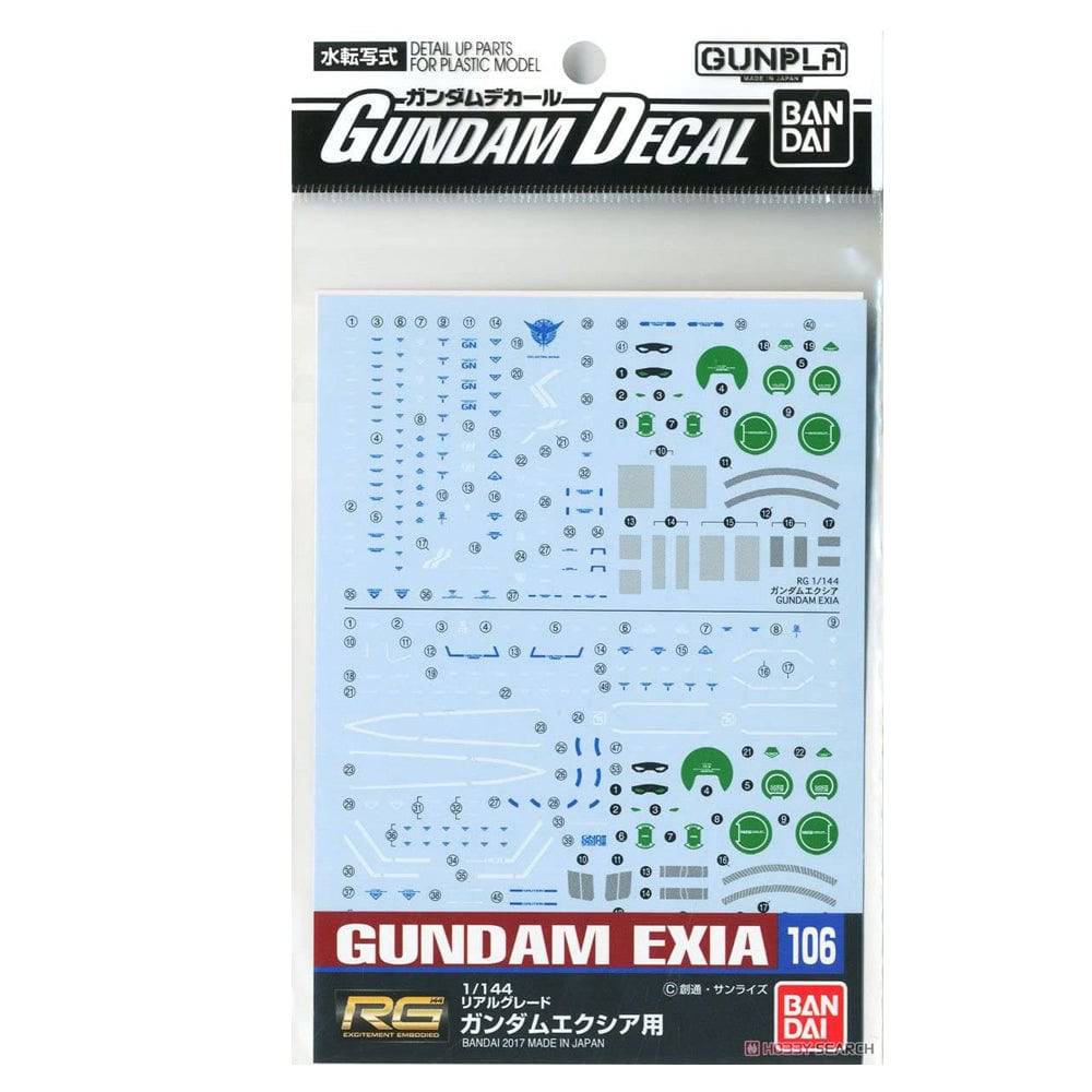 Gundam Decal 106 RG 1/144 Gundam Exia