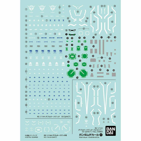 Gundam Decal 117 - RG 1/144 OO Qan[T]