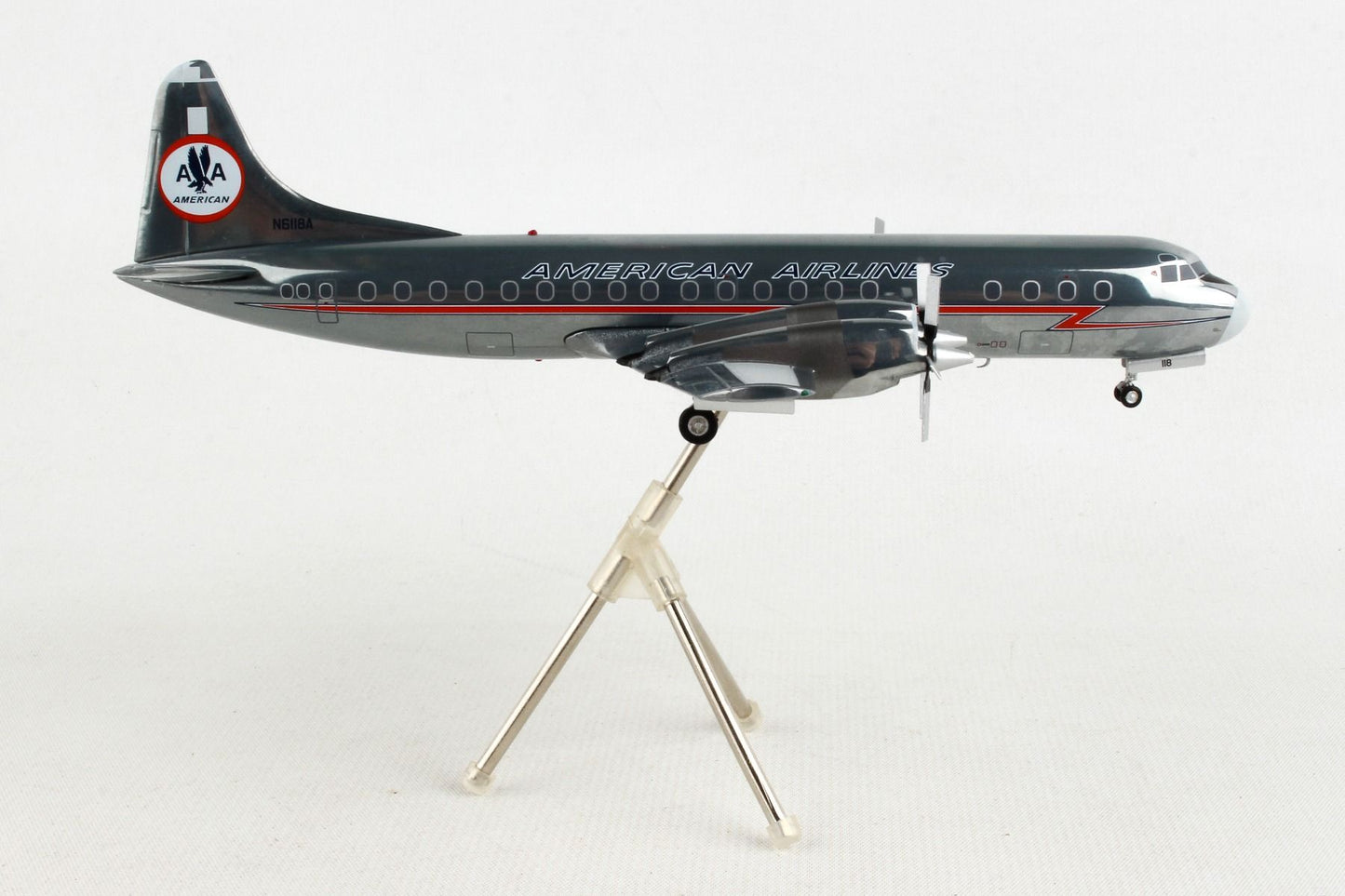 1/200 American Airlines L-188A Electra N6118A polished Astrojet livery