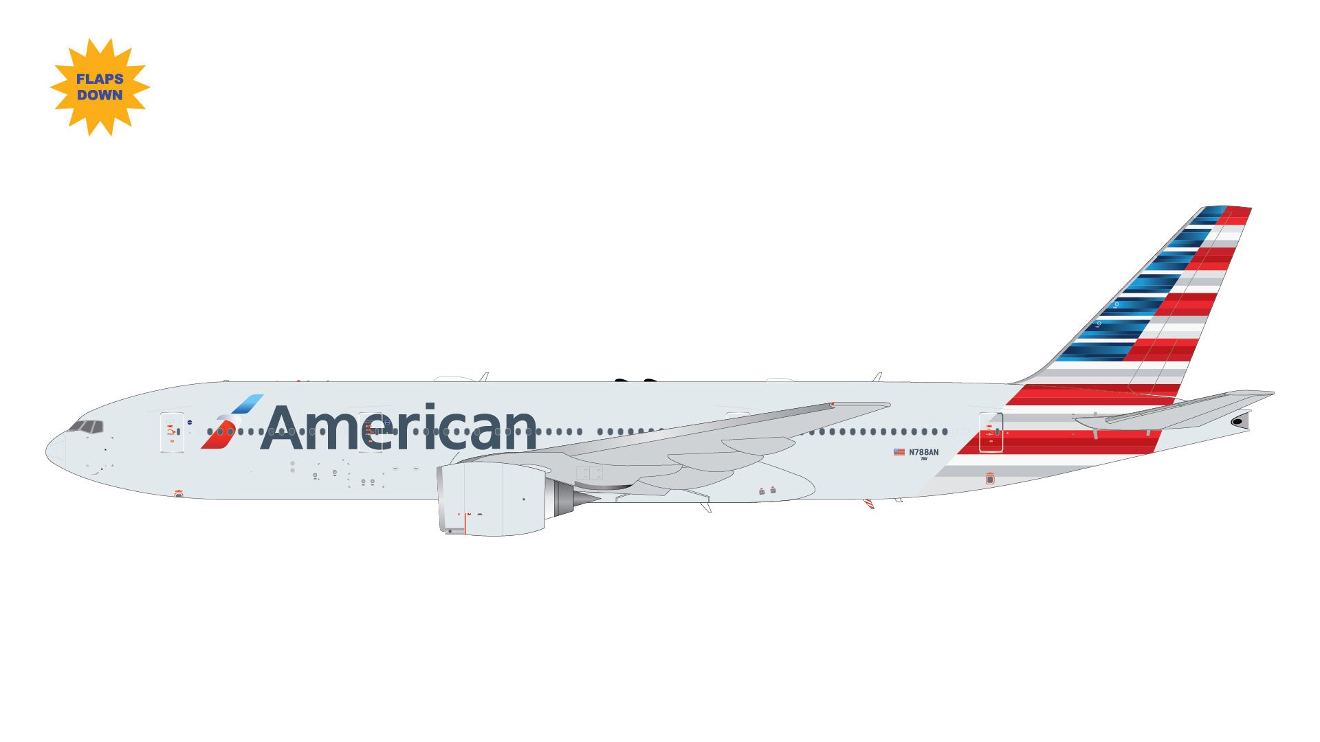 1/200 American Airlines B777-200ER N788AN (Flaps Down)