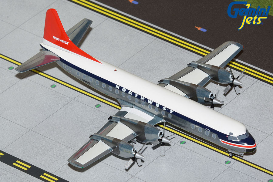 1/200 Northwest Orient Airlines L-188C Electra N128US polished belly