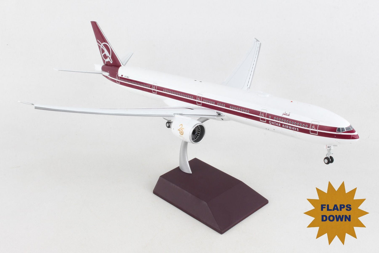 1/200 Qatar Airways B777-300ER "Retro" (Flaps Down) A7-BAC