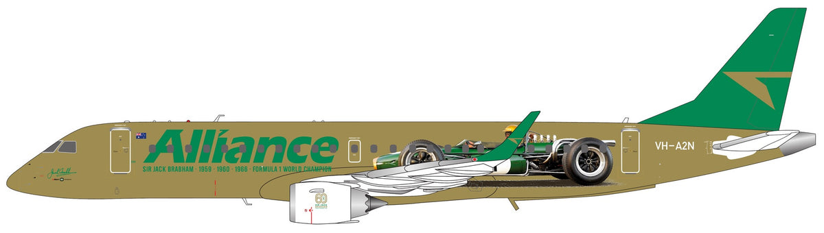 1/200 Alliance Airlines E190 VH-A2N (Sir Jack Brabham Formula 1 Car)