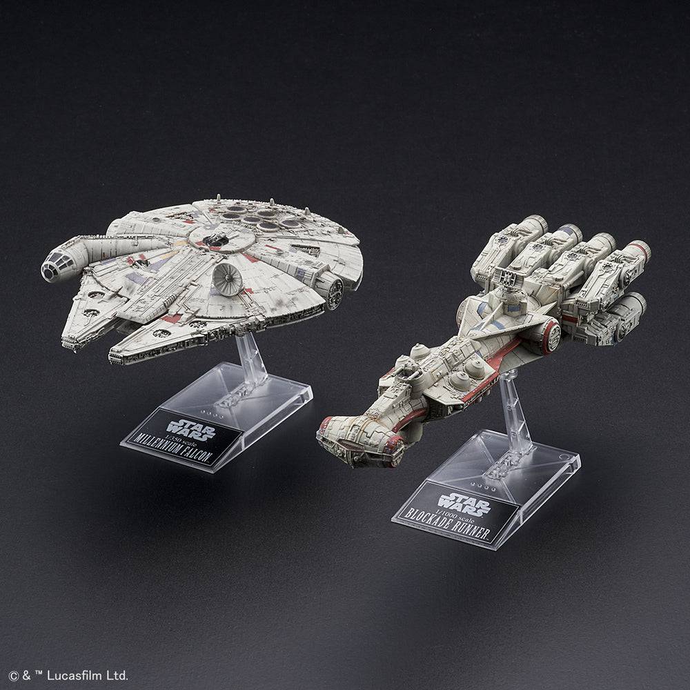 1/1000 BLOCKADE RUNNER & 1/350 MILLENNIUM FALCON