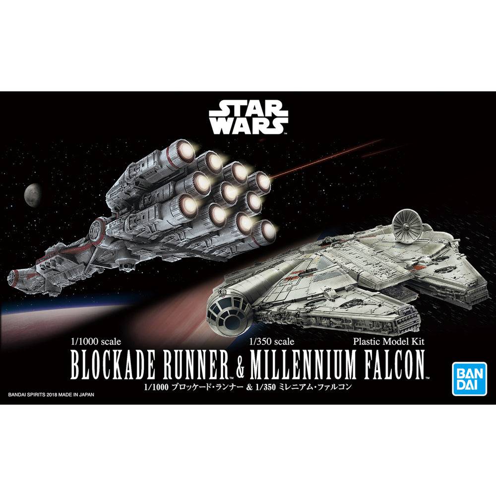 1/1000 BLOCKADE RUNNER & 1/350 MILLENNIUM FALCON