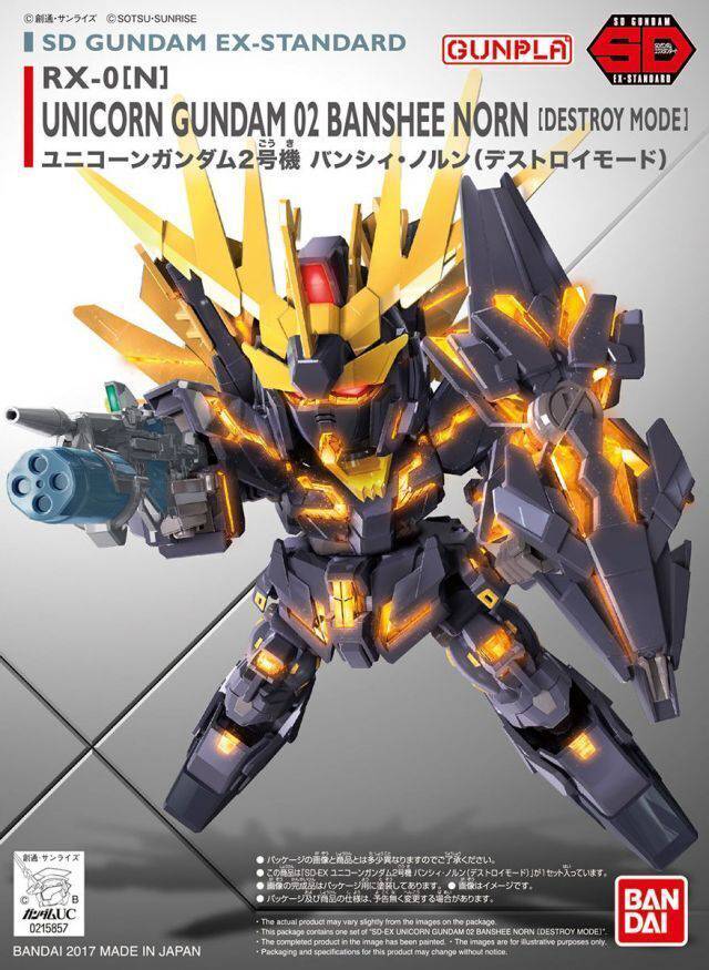 SD GUNDAM EX-STANDARD 015 UNICORN GUNDAM 02 BANSHEE NORN DESTROY MODE