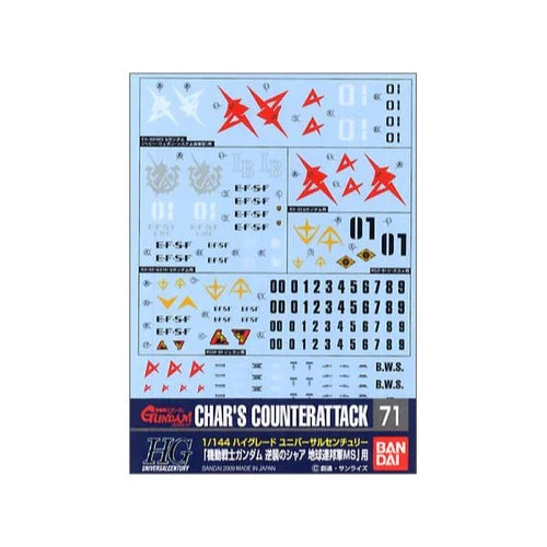 Gundam Decal 71 Char's Counterattack Earth Federation