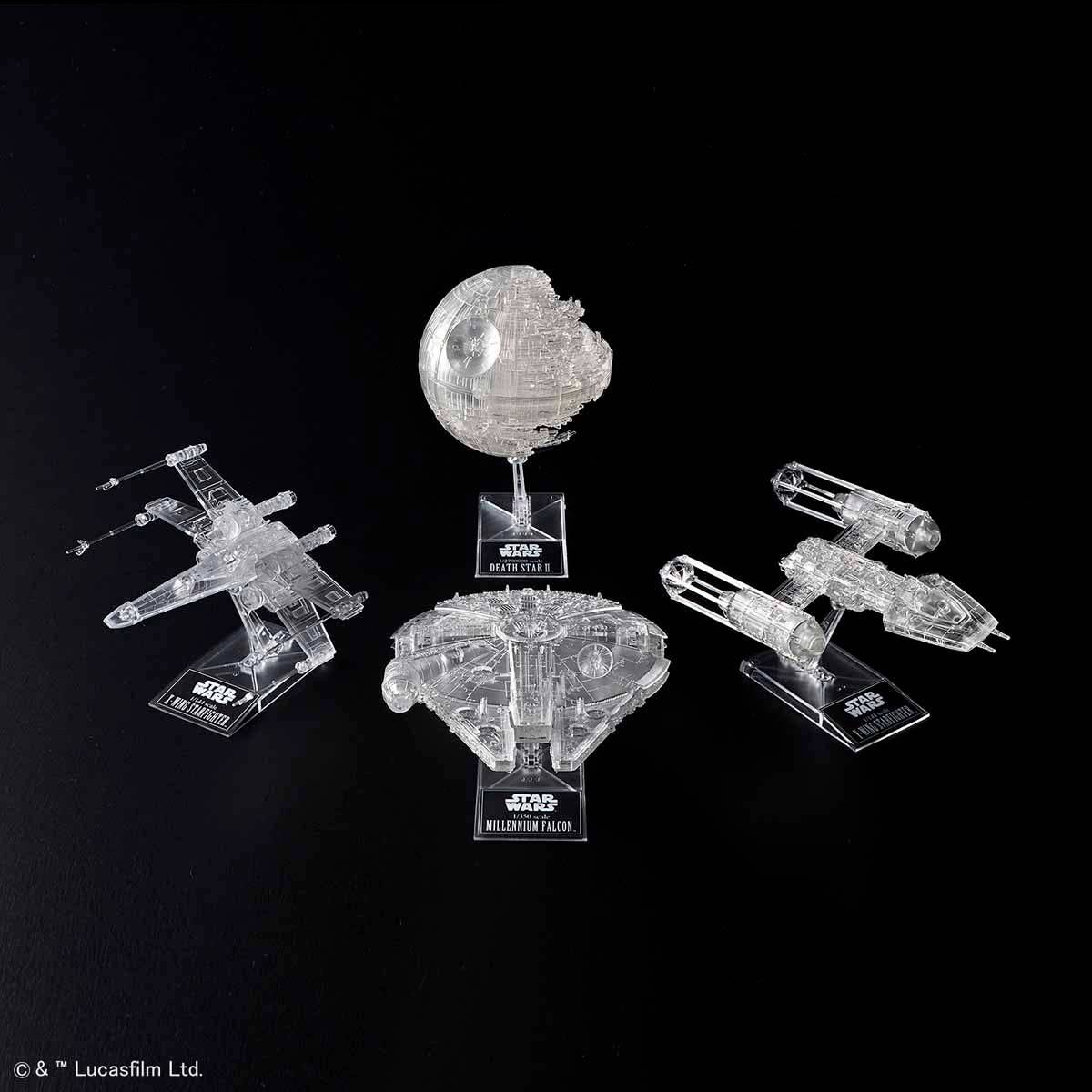 1/144 and 1/350 and 1/2700000 [STAR WARS- RETURN OF THE JEDI] CLEAR VEHICLE SET