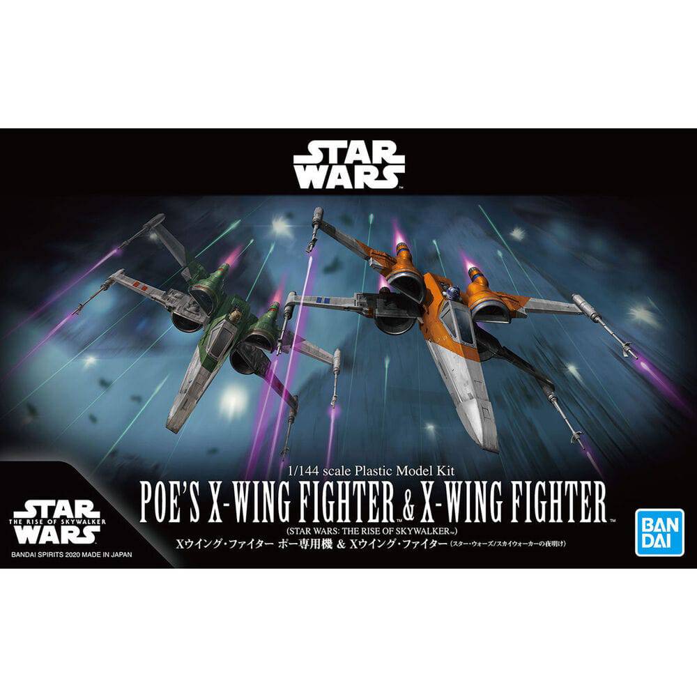 1/144 POES X-WING FIGHTER and X-WING FIGHTER STAR WARS-THE RISE OF SKYWALKER