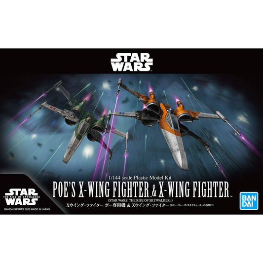 1/144 POES X-WING FIGHTER and X-WING FIGHTER STAR WARS-THE RISE OF SKYWALKER