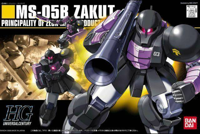 1/144 HGUC ZAKU I BLACK TRI STARS