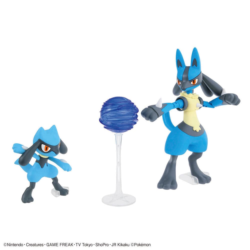 Pokemon Model Kit RIOLU and LUCARIO