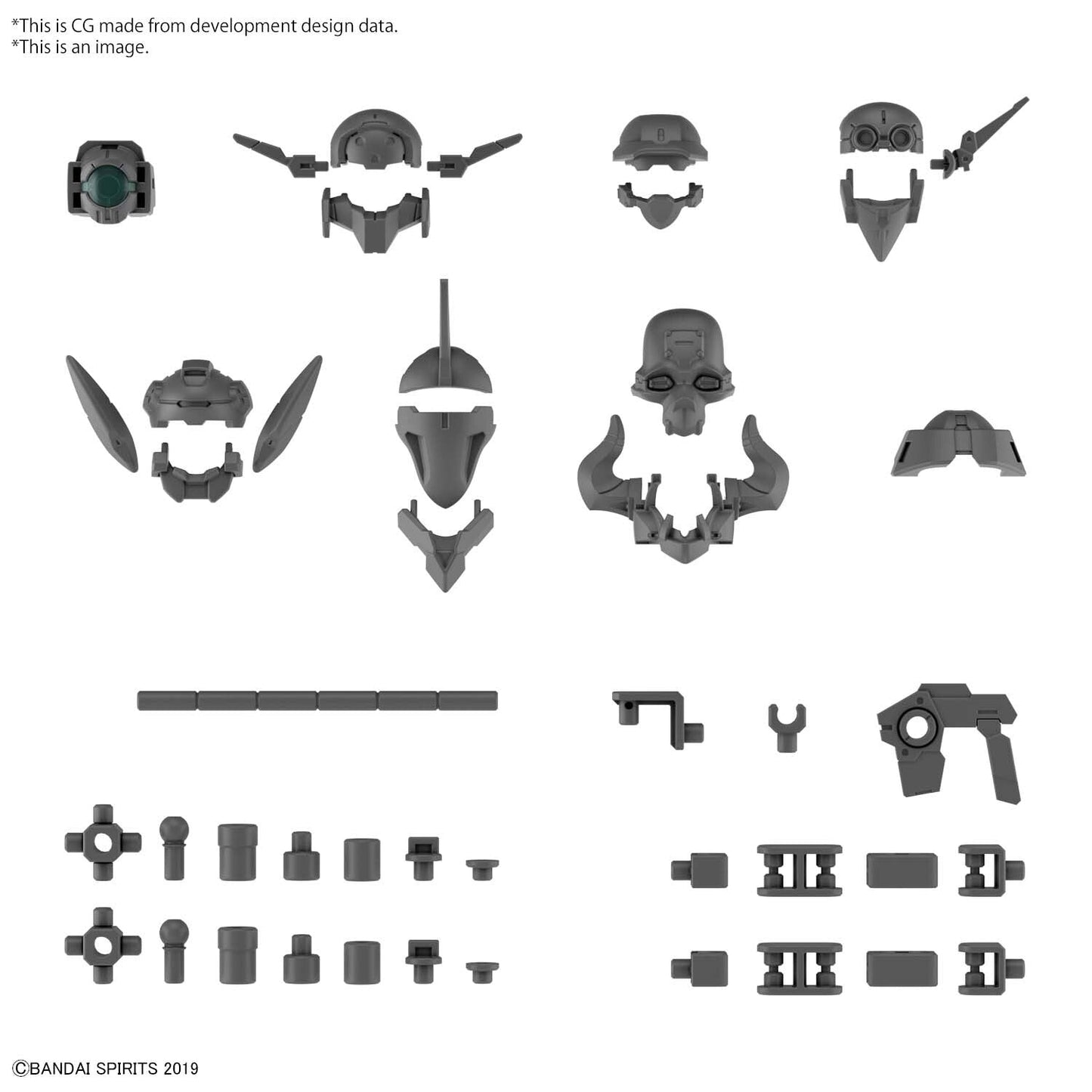 30MM 1/144 OPTION PARTS SET 7 CUSTOMIZE HEADS B