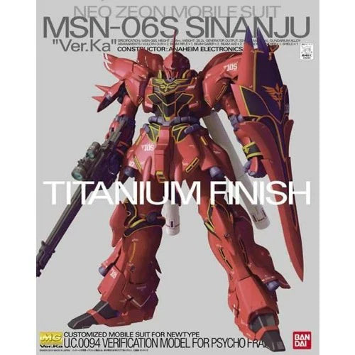 MG 1/100 MSN-06S Sinanju Ver.Ka. Titanium Finish Ver.