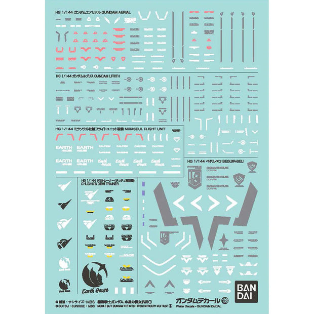 GUNDAM DECAL 133 MOBILE SUIT GUNDAM THE WITCH FROM MERCURY MULTIUSE â‘ 