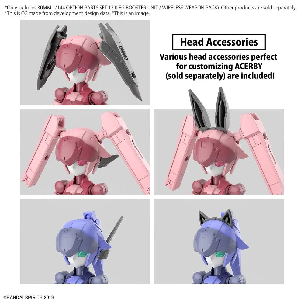 30MM 1/144 Option Parts Set 13 (Leg Booster Unit / Wireless Weapon Pack)