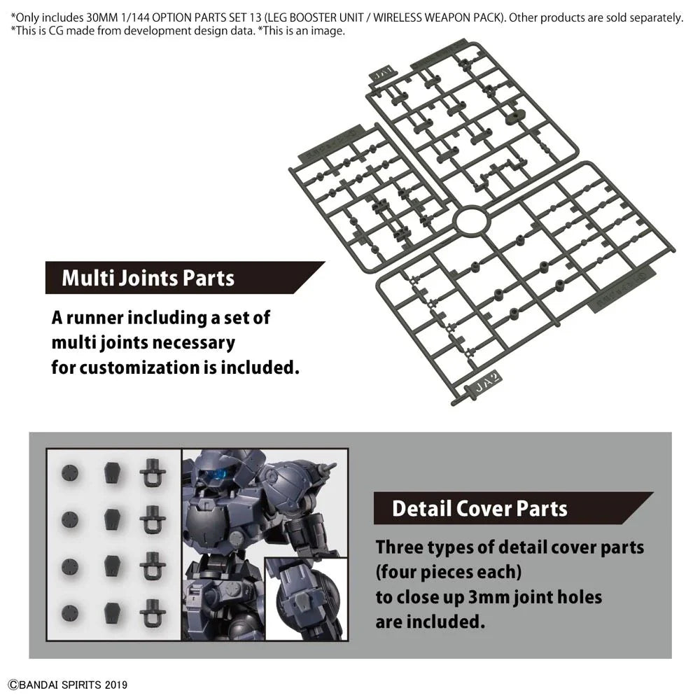 30MM 1/144 Option Parts Set 13 (Leg Booster Unit / Wireless Weapon Pack)