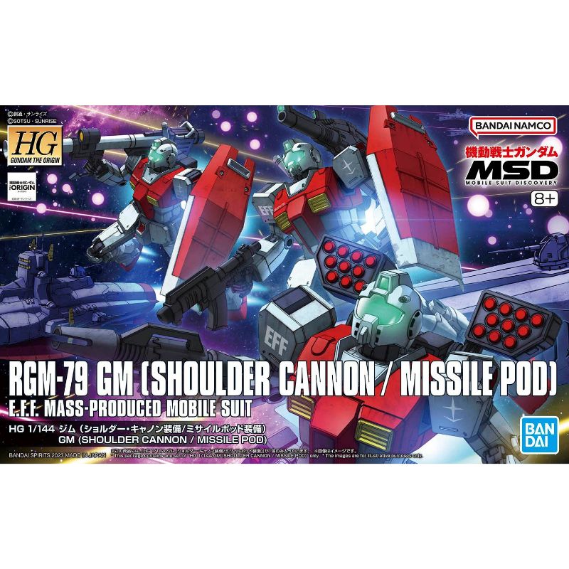 HG 1/144 Gm (Shoulder Cannon / Missile Pod)