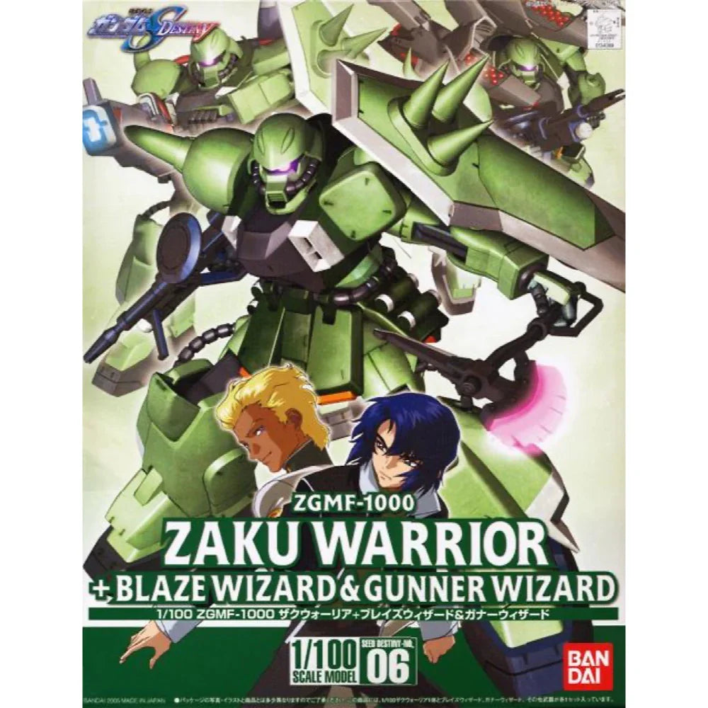 1/100 Zaku Warrior + Blaze Wizard & Gunner Wizard