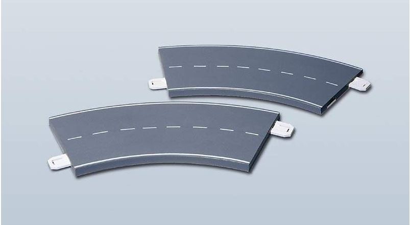 HO Car System Play Street - Curved Roadways x2