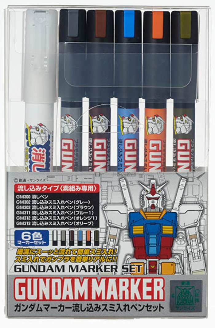 Gundam Marker Pouring Inking Pen Set