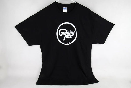 GeminiWear Black T-Shirt w/ White GJ Logo LARGE