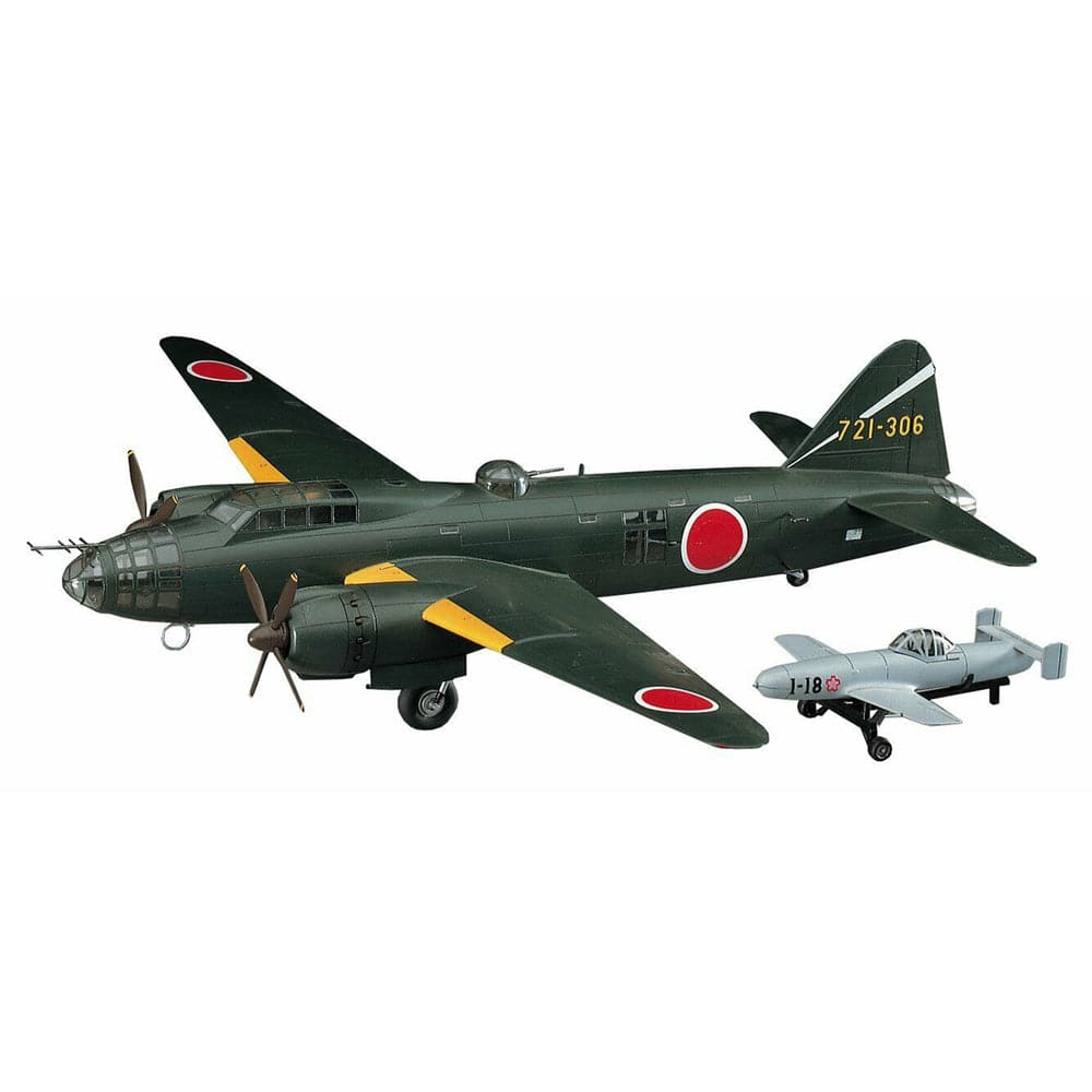 1/72 MITSUBISHI G4M2E TYPE 1 ATTACK BOMBER BETTY MODEL 24 TEI w/ MXY7 OHKA MODEL 11