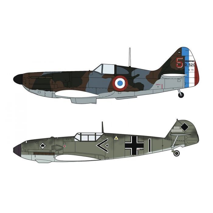 1/72  Dewoitine D.520 and Messerschmitt Bf109E  - BATTLE OF FRANCE -