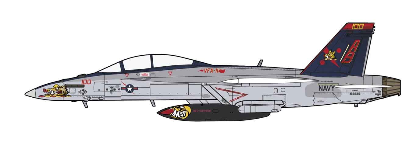 1/72  F/A-18F SUPER HORNET  - VFA-11 RED RIPPERS CAG 2013 -