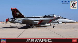 1/72 F/A-18F Super Hornet "VFA-41 Black Aces Cag 2022" (Bonus: An Emblem Patch Is Included)